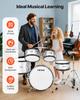 VEVOR Kids Drum Set, 5-Piece 16 in / 406.4 mm Junior Drum Sets, Beginner Drums Set with Adjustable Throne and Two Pairs of Drumsticks