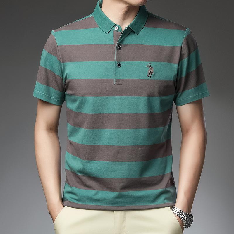 Летняя новая полосатая рубашка поло — фото 4