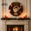 Relaxing Holiday Craft Projects 3D Fabric Wreath Poke Art Kit for Adults Christmas Unique Keepsake Presents Kit Santa Snowman Design