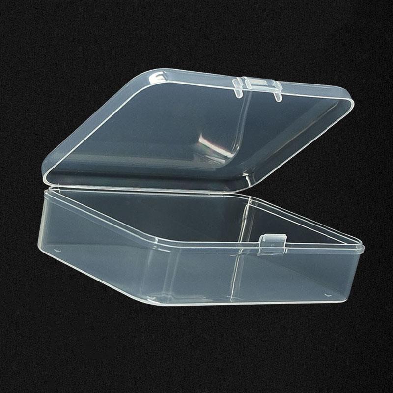 Plastic Box Transparent Neads Organizer Clear Rectangle Case ID Card Coins