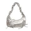 Ins Niche Design Pleated Shoulder Strap Bag 2025 New Bow Shoulder Bag Cloud Bag Female Cute Armpit Bag