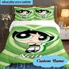 Custom Name Powerpuff Adventure Bedding Set 3pcs, Bedding Set Including 1pc Duvet Cover And 2pcs Pillowcases for Bedroom, Dormitory Gift