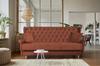 USZAK Sofa Bed WELUR 3-seater Sofa GAJA Gray Family Meble