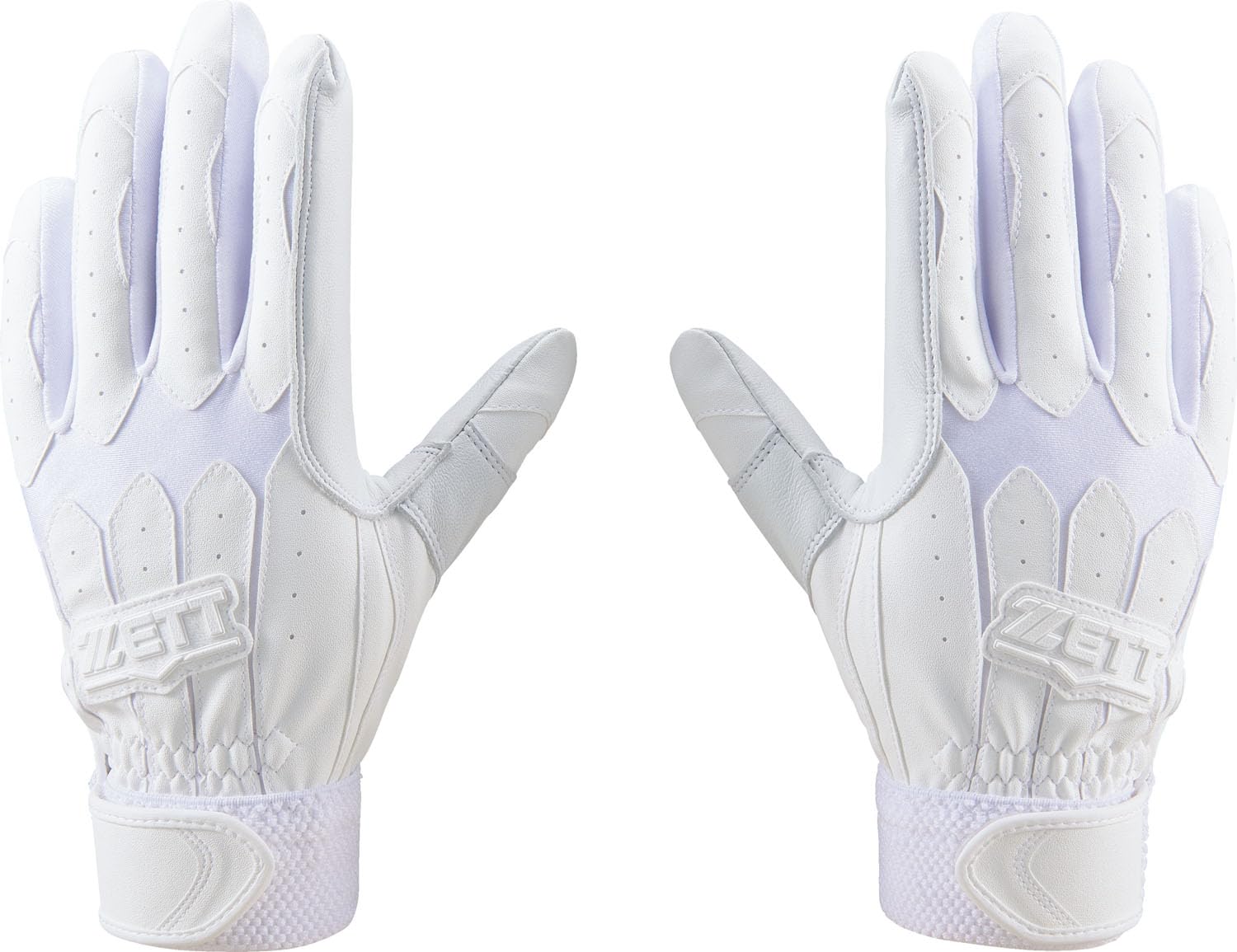 

ZETT Baseball Batting White Size BG16621 Gloves, Ambidextrous, (1100), M,