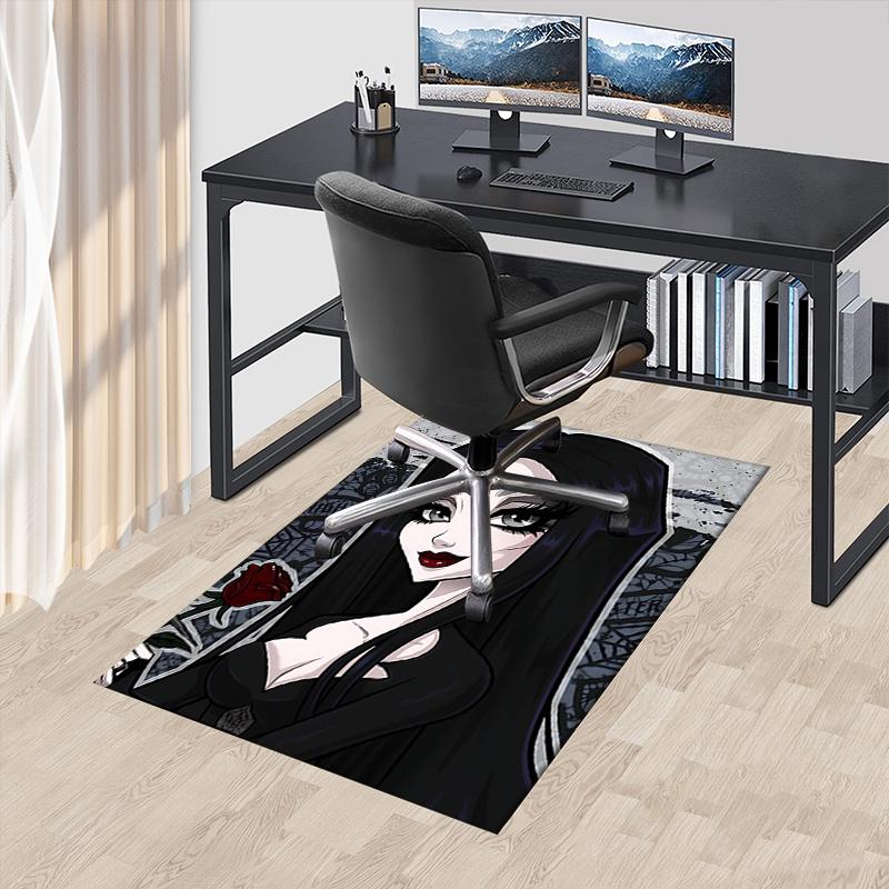 

The Adams family Gothic Chair Mat for Sofa, Gothic Home Decor, Gothic Office Carpet, Gothic Gift 60cm by 90cm