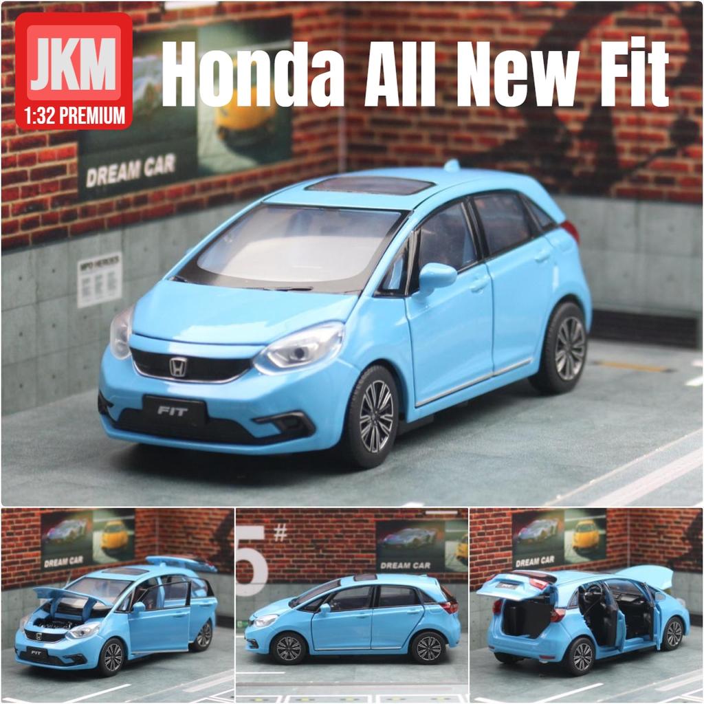 1/32 Honda FIT JAZZ SUV Sport Toy Car JKM Diecast Miniature Model Doors Openable Sound & Light Collection Gift For Boy Boys Kid