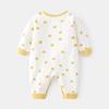 Polka Dot Pure Cotton Velcro Baby Romper - Spring/Autumn Newborn Bodysuit