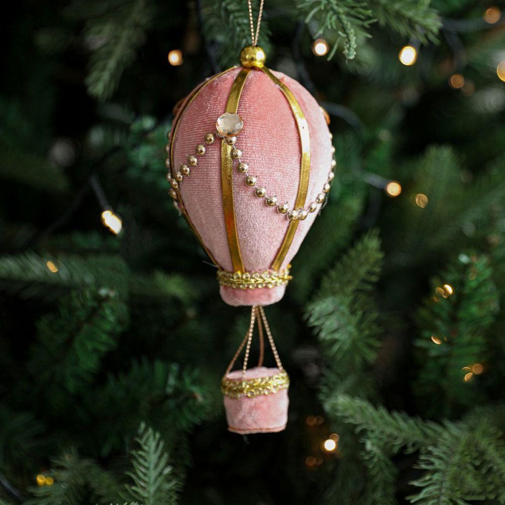 Red Pink Christmas Lantern Pendant Foam Xmas Tree Hanging Ornaments  New Year Decoration