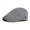 British Retro Rivet Beret Hat for Men Women Thin Breathable Flat Cap Hip-hop Newsboy Cap Adjustable Streetwear Duckbill Hat