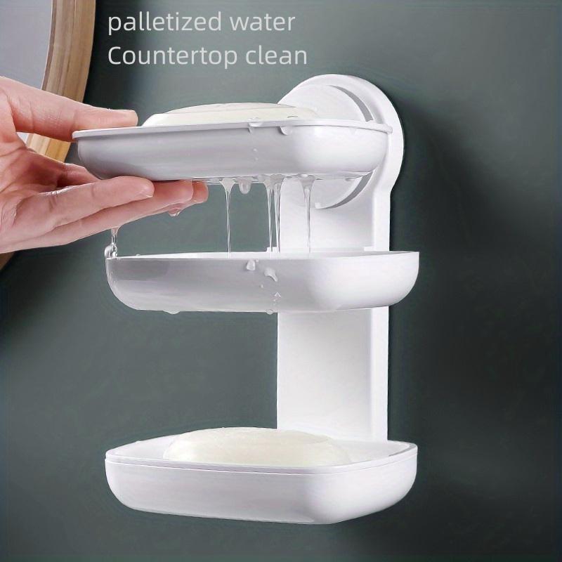 Ultra-Starker Vakuum-Saugnapf Seifen- & Schwammhalter - Abnehmbar, Bohrfreie Installation für Dusche, Badewanne, Küche - Langlebig