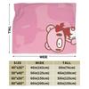 Super Warm BlanketsGirls Boys Camping Gloomy Bear Throw Blanket  Flannel Bedspread For Home Decor Funny Sofa Bed Cover