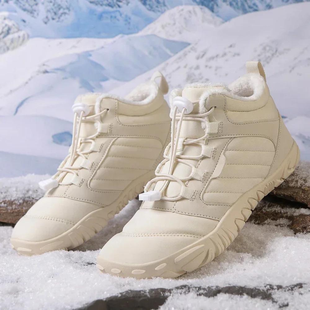 Unisex Warm Winter Boots Cotton Outdoor Sports Shoes Hiking Climbing Skiing Waterproof Warm Footwear Non-Slip Rubber Sole for daily use