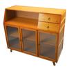 Kitchen Sideboard 3 Compartments 2 Shelves 2 Drawers Multifunction Buffet Cabinet Sideboard with 3