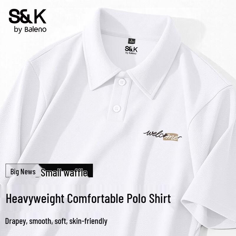 Baleno Men's S&K Series Waffle Knit Polo Shirt