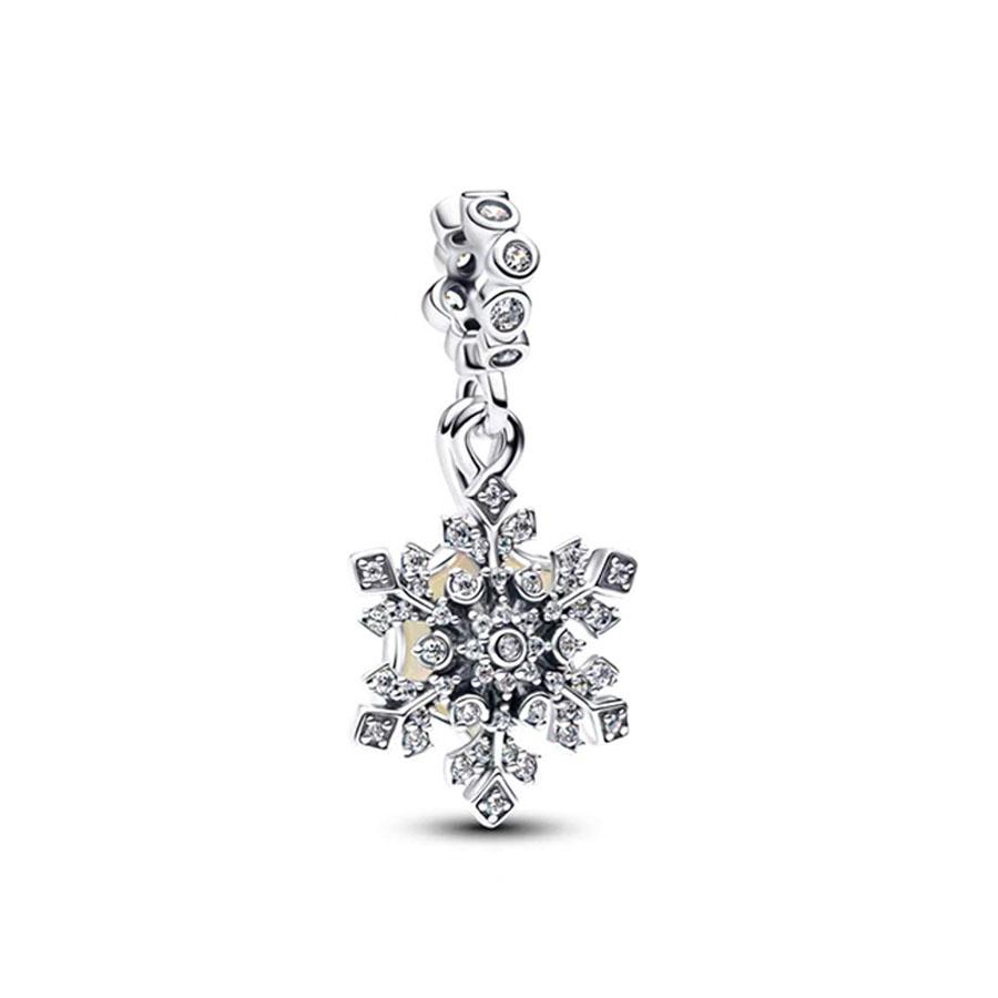 Sparkling Queen & Regal Crown Stones & Enamel Clip Snowflake Flower&Heart Charm Beads Fit Original Bracelet Diy Jewelry