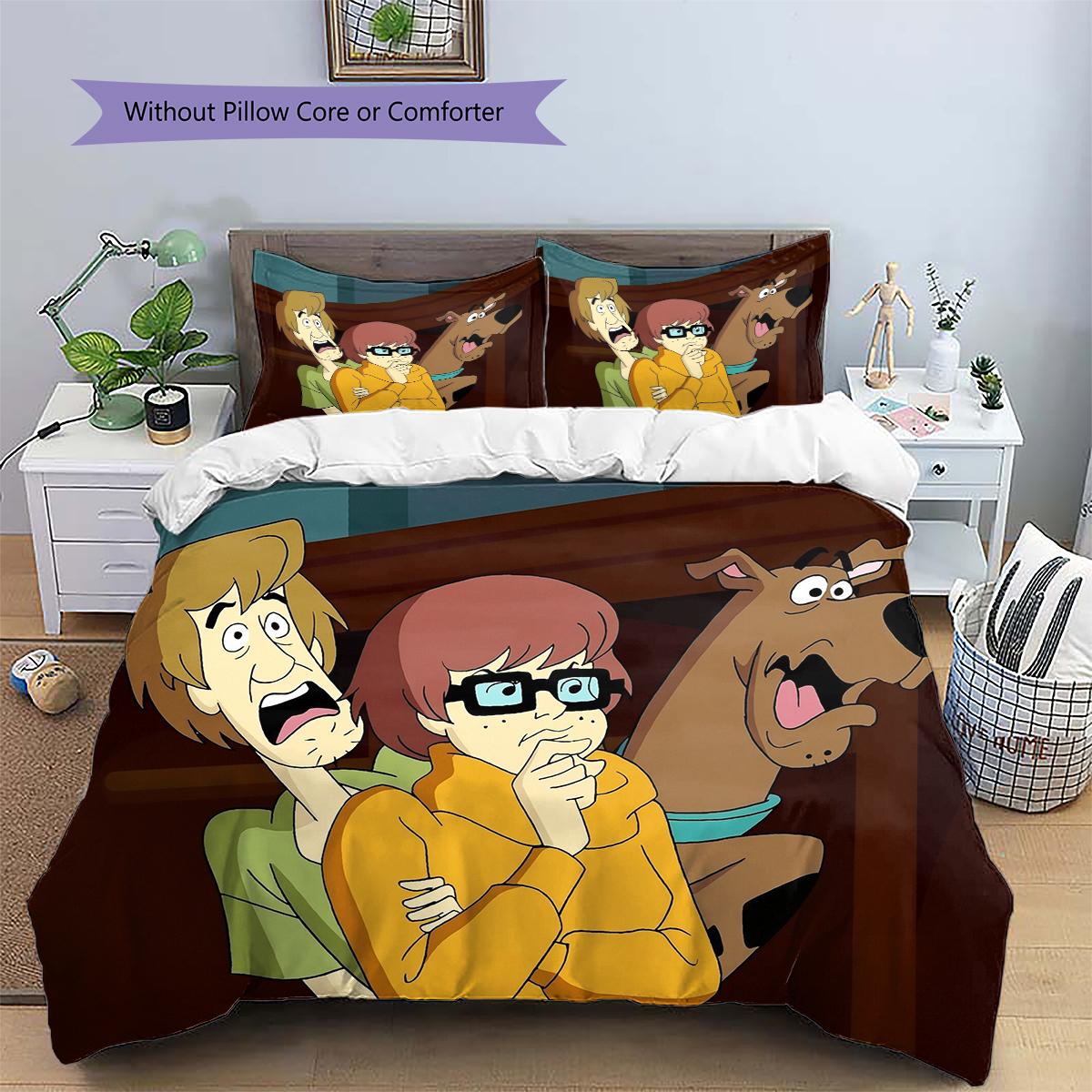 

Scooby-Doo Classic Element Bedding Set Duvet Cover Pillowcase No Filler, Soft Home Bedroom Decor, Perfect Gift for Fans.chl 135x200cm