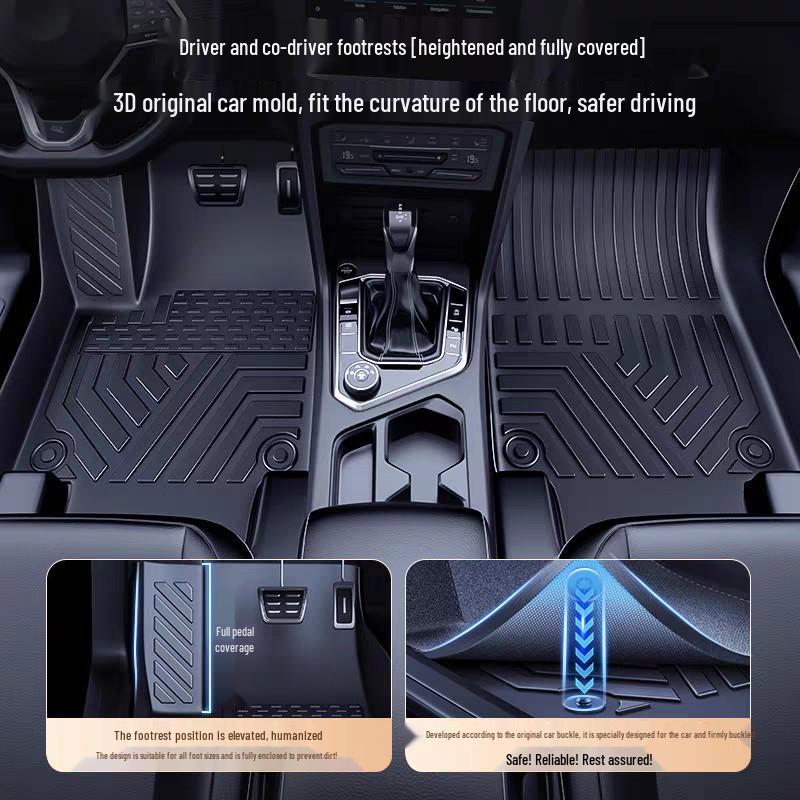 All-Weather TPE Floor & Trunk Mats for Tesla Model 3/Y - 3D Injection Molded