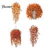 Maintenance Free Greenery Artificial Hanging Fall Flower, Realistic Plastic Cascading Vines Textures Fake Green Leaf Garland Plant, Maintenance-free