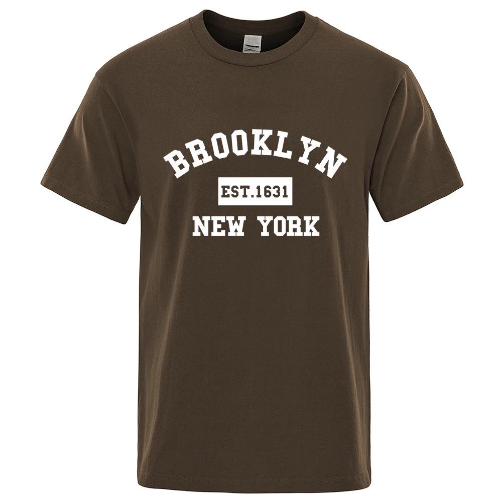 Brooklyn East 1631 New York Men's Casual Cotton Summer T-Shirt