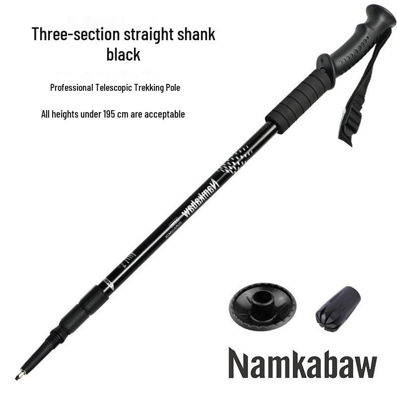 Bâton de trekking rétractable en aluminium pour la randonnée et la marche