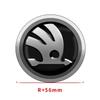 BYCP2 4PCS 56mm Car Badge Wheel Center Cover Stickers Hub Caps Decal For Skoda Octavia Kodiaq Fabia Rapid Superb  A7 A5 2 Kamiq Karoq