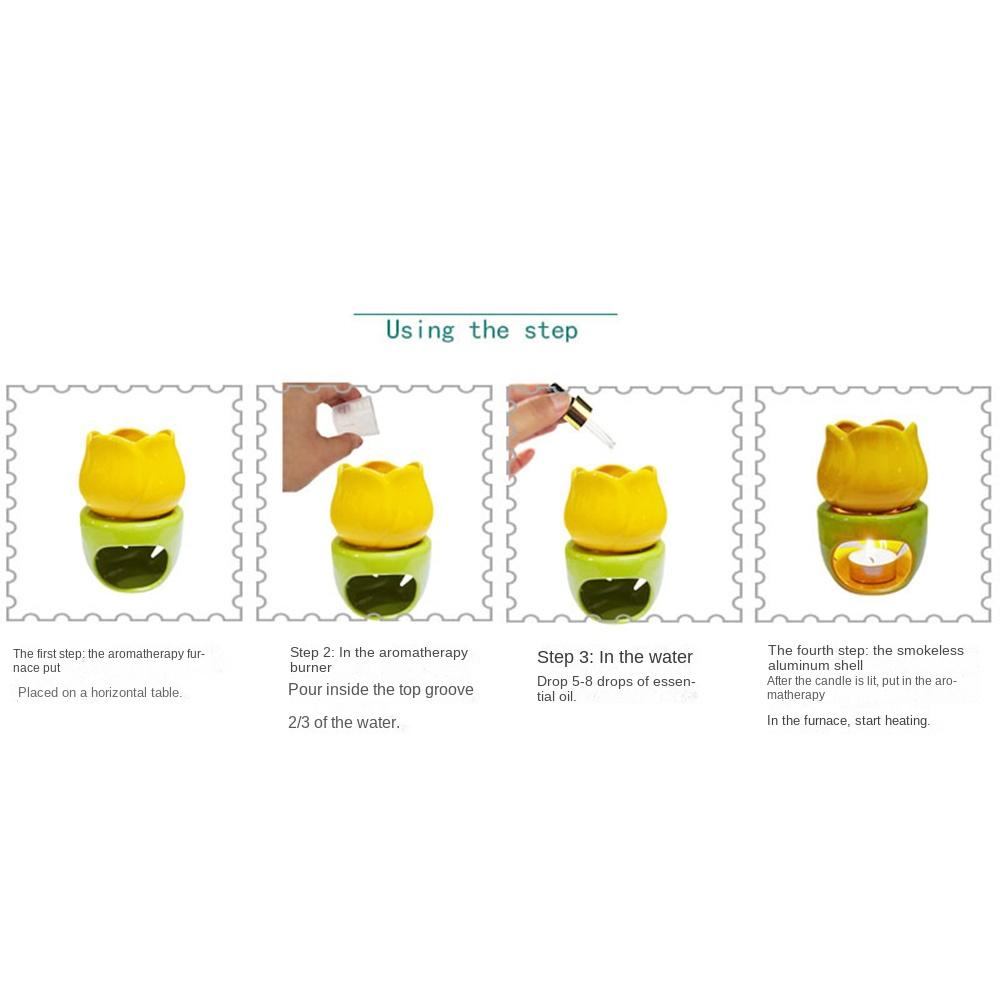 Tulip Wax Melt Burner Chic Flower Shape Candle Wax Melter Unique Fragrance Warmer  Birthday Gift