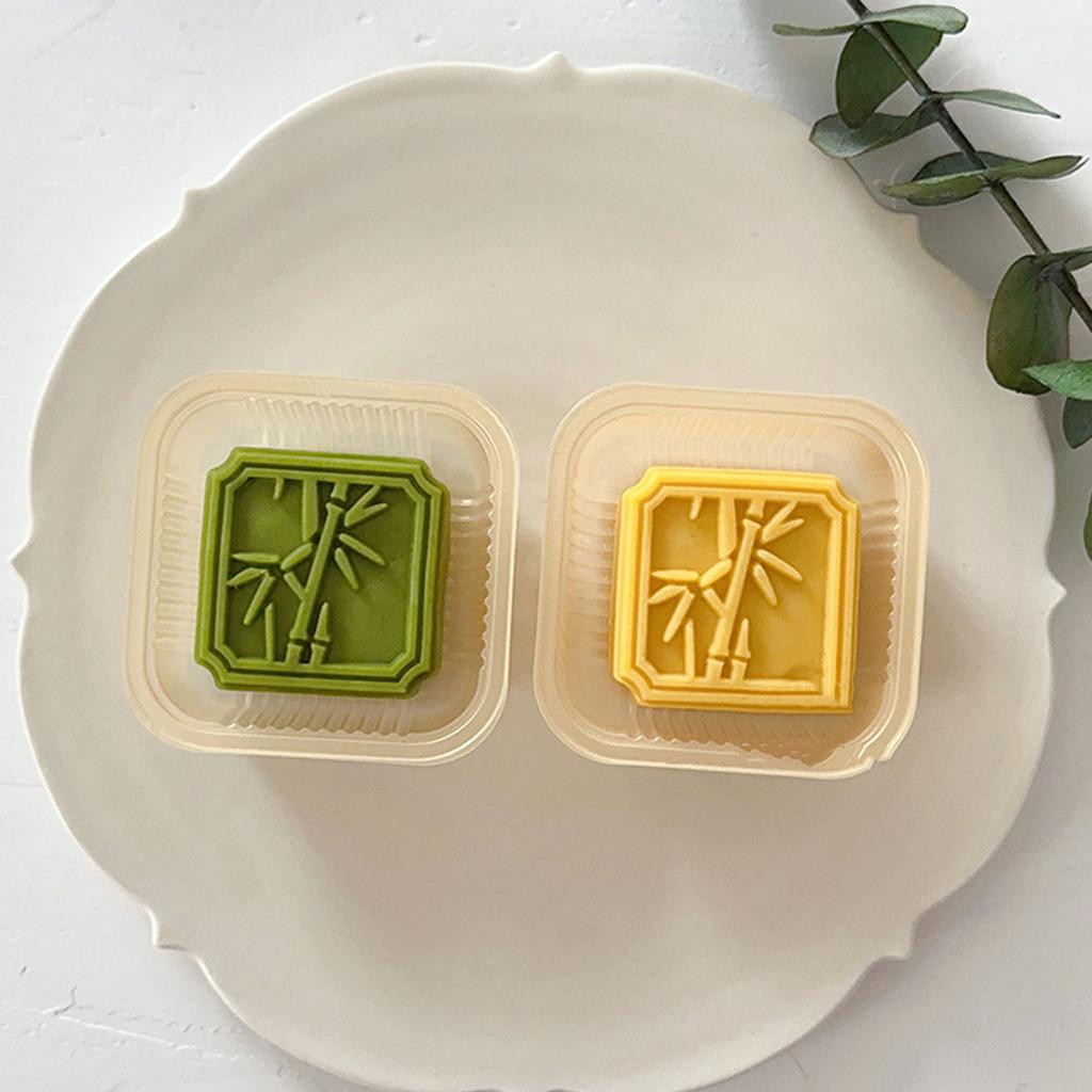 Mooncake Moulds Mooncake Stamps Mooncake Moulds Bamboo Shaped Baking Moulds Plastic Material for Mid-Autumn Festival Use