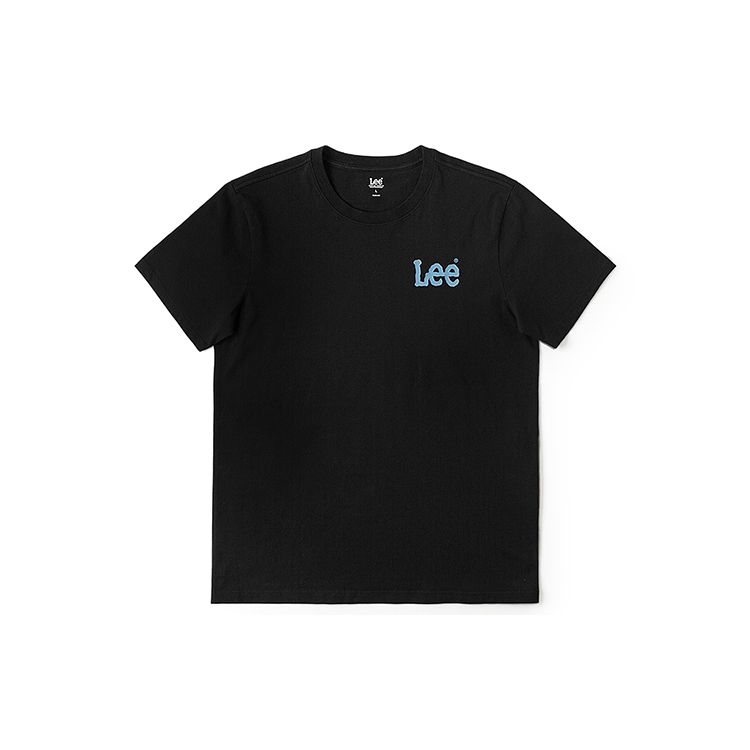 SS24 Slim Fit Round Neck Logo Print T-Shirt Short Sleeve Men tops Black LMT007521K9900FK11000