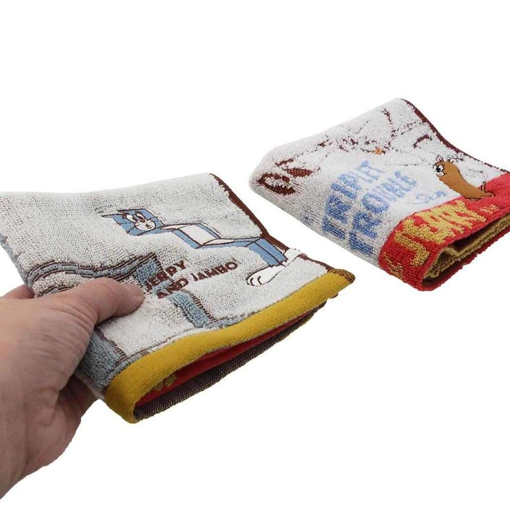 Marushin Carry Tom and Jerry Antibacterial and Available In Two 4105000600 Towel, "What's Tom" Design, Cotton, Embroidered, Deodorizing, Sizes,