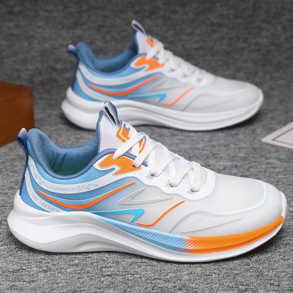 Men's Shoes 2025 New Shock Absorption Trend Running Shoes Summer Breathable Versatile Fitness Casual Sports Shoes Breathable Shock Absorption