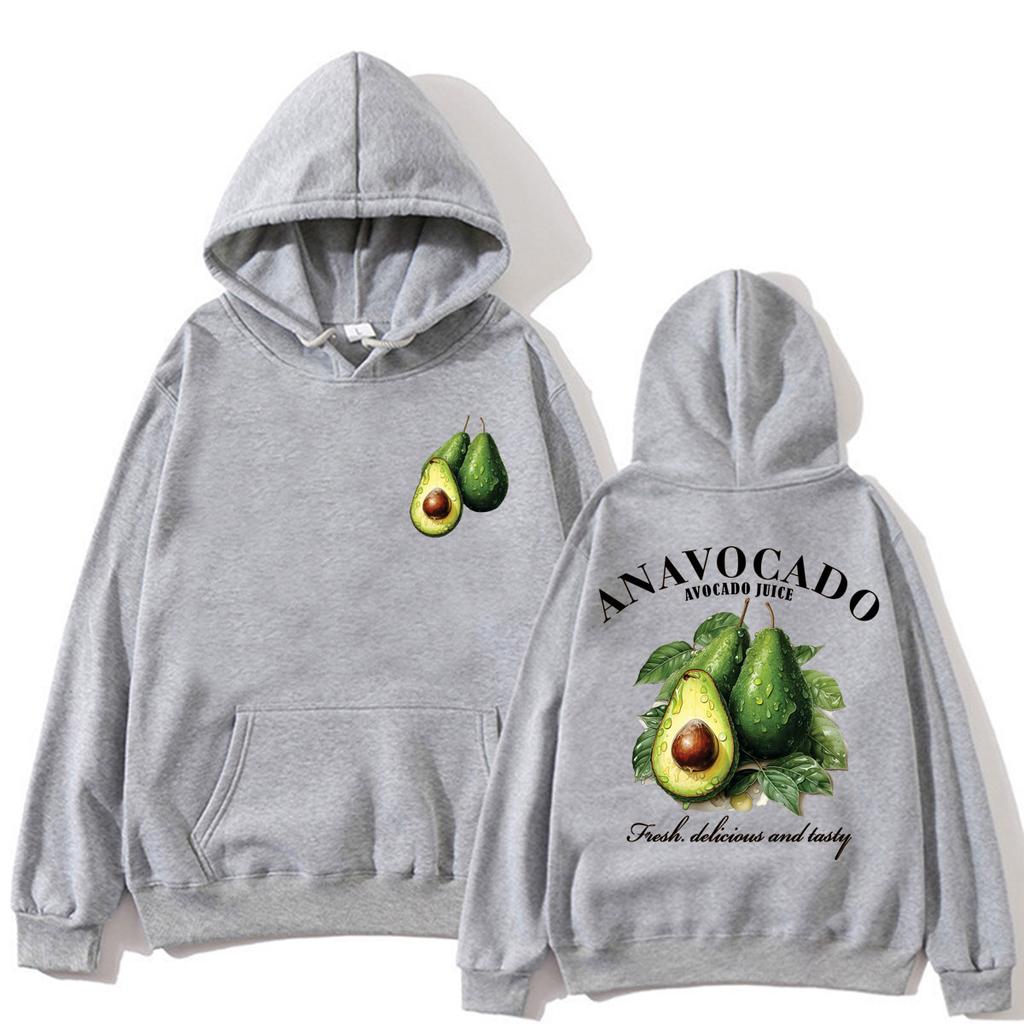 Funny An Avocado Juice Graphic Hoodies Men Women Fashion Aesthetic Sweatshirt Oversized Fleece Gifts