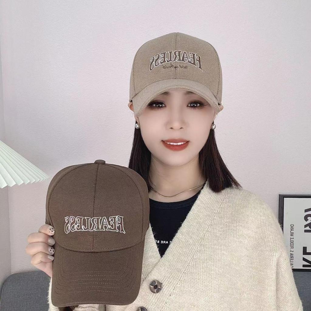 Baseball Cap Women's Furry Hat American Big Head Couple's Baseball Cap Showing Face Small Sun Hat