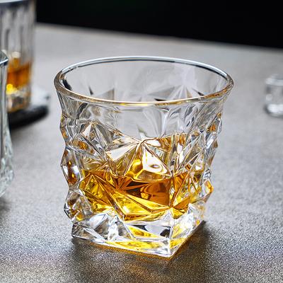 265ml Transparent Drinkware Crystal Carved Wine Glass 2pcs Set Creative Whiskey Glass Party Vodka Cocktail Bar Foreign Wine Cups