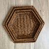High Quality Woven Design Weaving Basket Coffee High Quality Fruit Basket Hexagon Display Basket Makeup Products and Jewelry