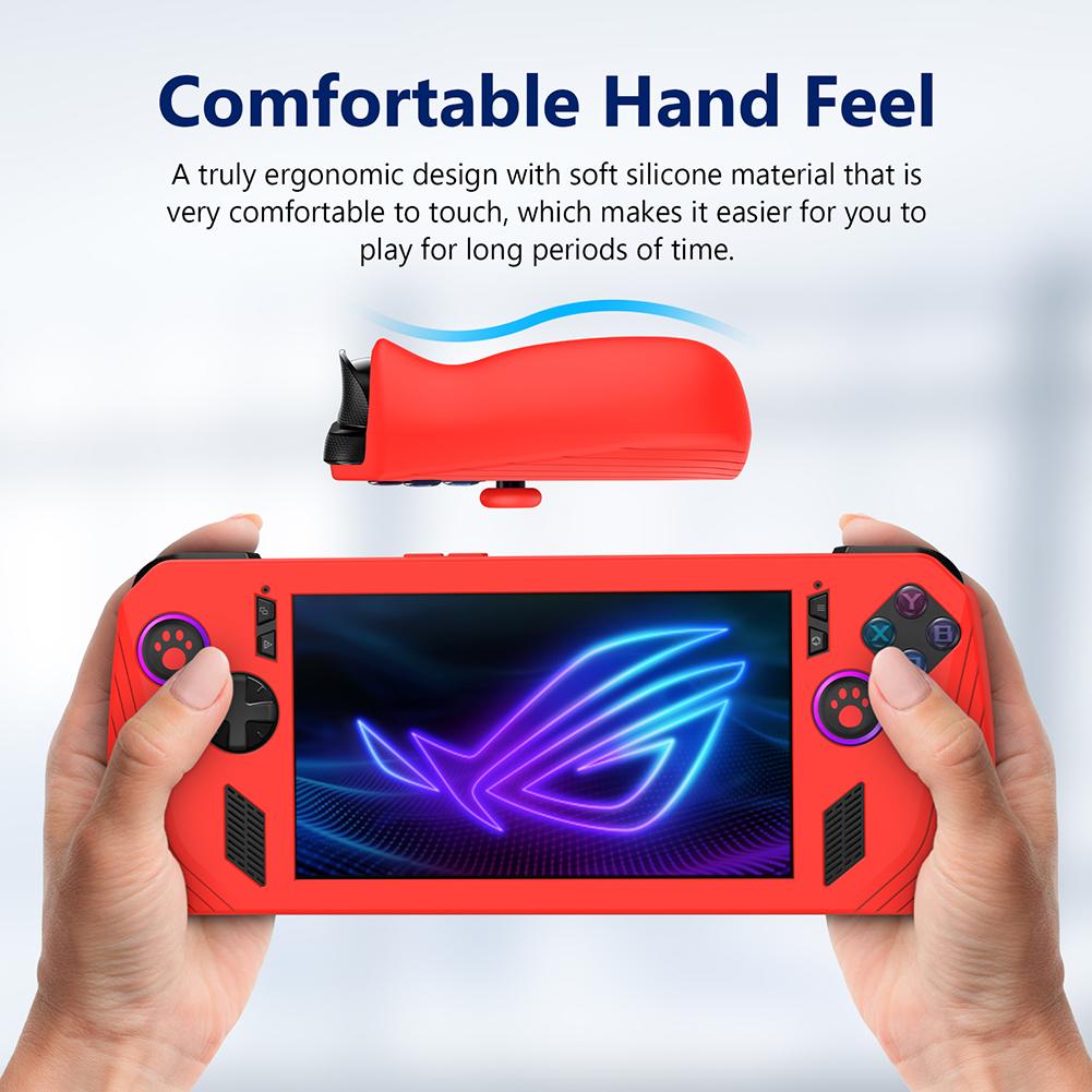 For ASUS ROG ALLY X Game Console Silicone Protective Cover Shockproof Soft Protective Case Cover Drop-proof Protective Skin Case
