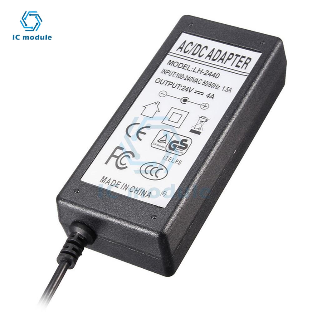 DC 24V 4A Lighting Transformer AC100--240V Switching Power Supply 4A 96W LED Power Adapter for LED Lamp
