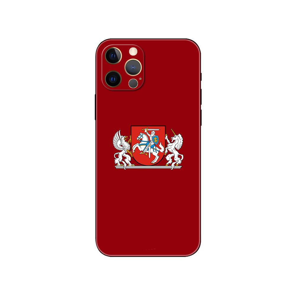 Latvia Lithuania Flag Phone Case for Iphone 5 5s 2020se 6 6s 7 8 Plus X 10 XR XS 11 12 13 Mini Pro MAX Black Tpu Back Cover