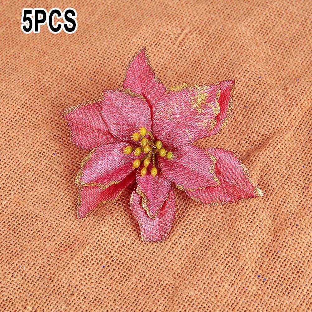 

Shiny Artificial Poinsettia Flowers 524PCS for Christmas Decoration