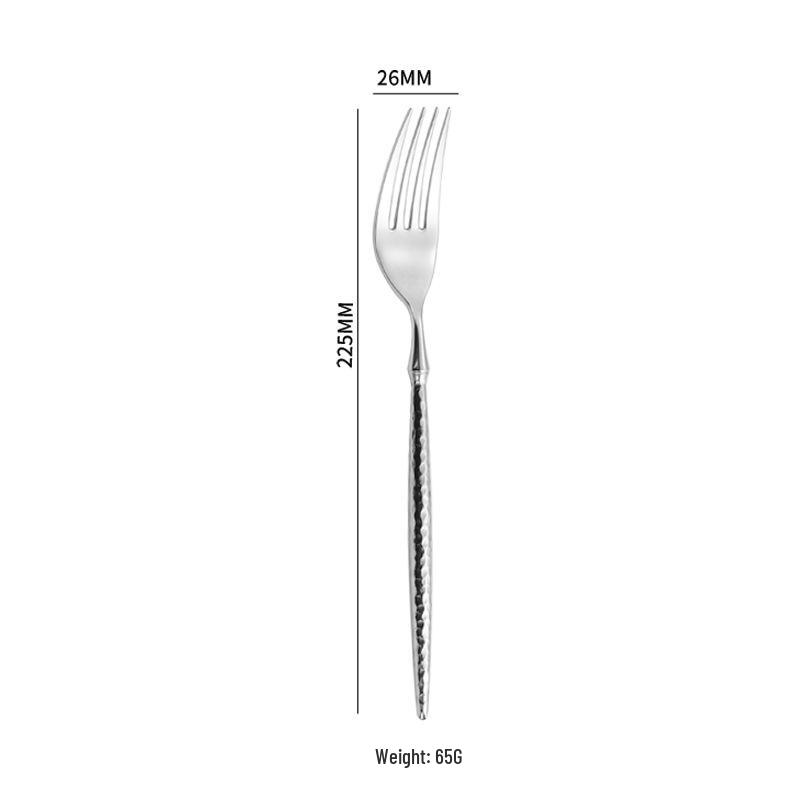 304 Stainless Steel Diamond Hammer Pattern Cutlery Set: Knife, Fork, Spoon for Hotel & Restaurant