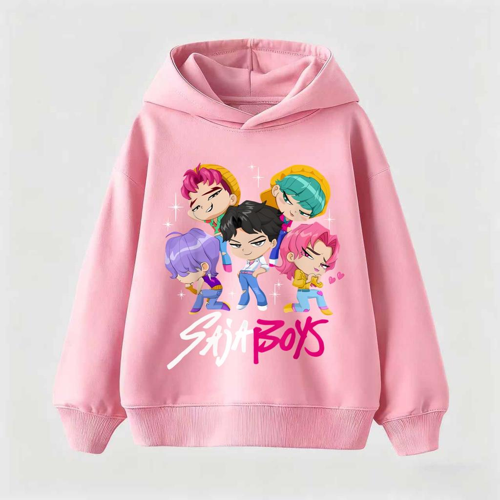 KPop Demon Hunter Rumi Derpy Cartoon Girls Boy Hooded Sweatshirt Warm Children's Korean Wave Fashion Casual Tops Clothing
