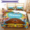 3pcs Custom Name Hey Duggee Bedding Set Duvet Cover Closure Includes 1 Duvet Cover & 2 Pillowcases, Soft and Comfortable for All Seasons.