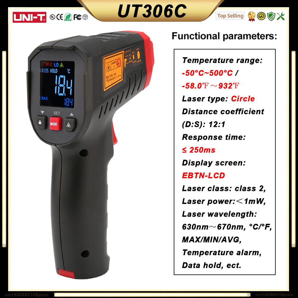 UNI-T Thermometer Digital UT306S UT306C UT320D UT320T UT333 UT333BT UT325F Temperature Gauge Heat Meter Professional Thermometer
