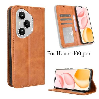 Retro Flip Book Leather Cover for Honor 400 Pro Magnetic Flip Wallet Card Slot Case for Honor 400 Lite Honor400 Phone Bags
