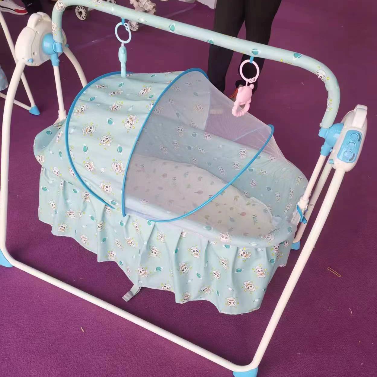 Автоматическая детская успокаивающая качающаяся колыбель-кровать