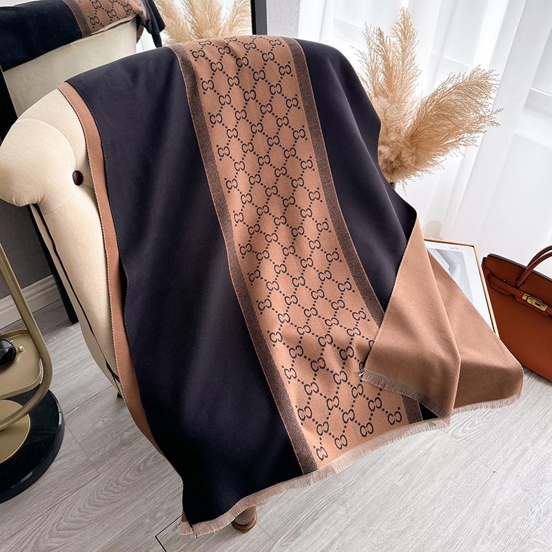 Winter Warm Cashmere Scarf for Women Luxury Pashmina Blanket Thick Shawl Wrap Neckerchief Fashion Bufanda Echarpe Poncho 