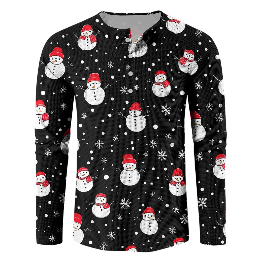 Men's Loose Casual Button Down Collar Long Sleeve Top