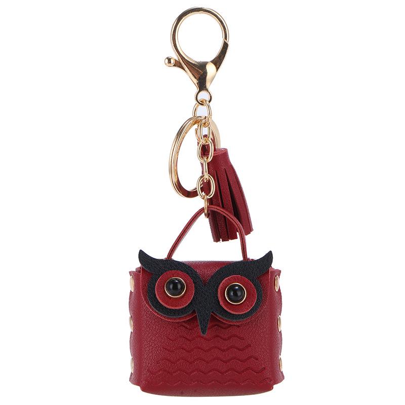Korean Tassel Owl Coin Purse & Keychain – Trendy Cartoon Earphone Bag Charm