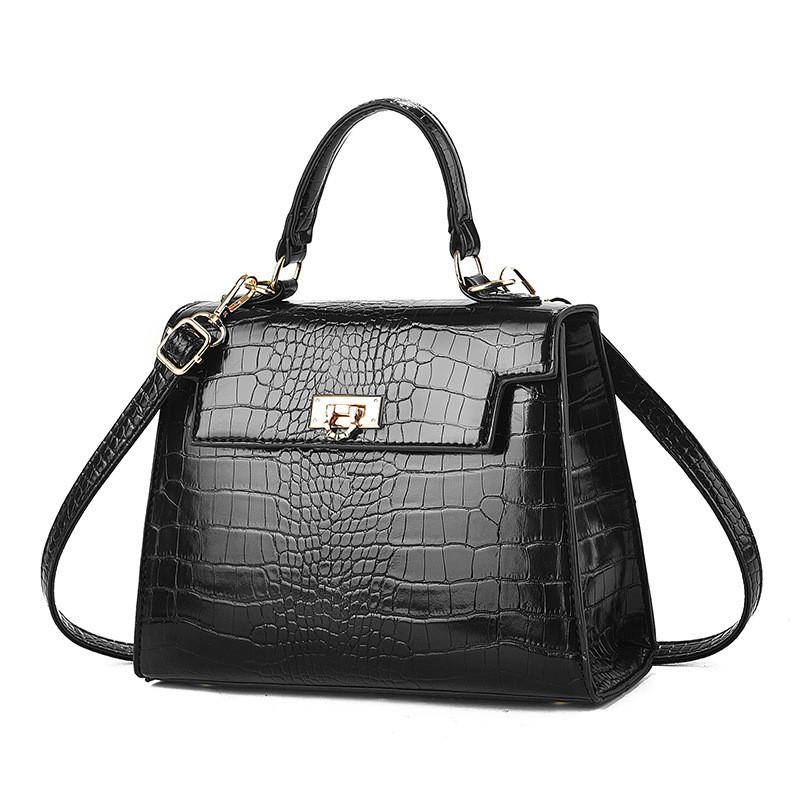 IELGY Ladies Messenger Bag Texture Crocodile Pattern Simple Shoulder Handbag