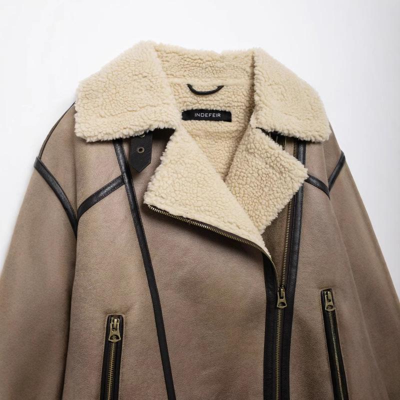Autumn European & American Women's Tie-Hem Double-Sided Jacket Coat