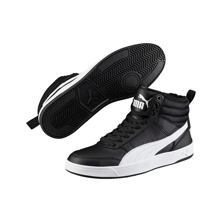 (WMNS) PUMA Rebound Street V2 Fur 'Black White' Women's 363717-05